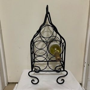 Wrought Iron 5 Bottle Wine Rack